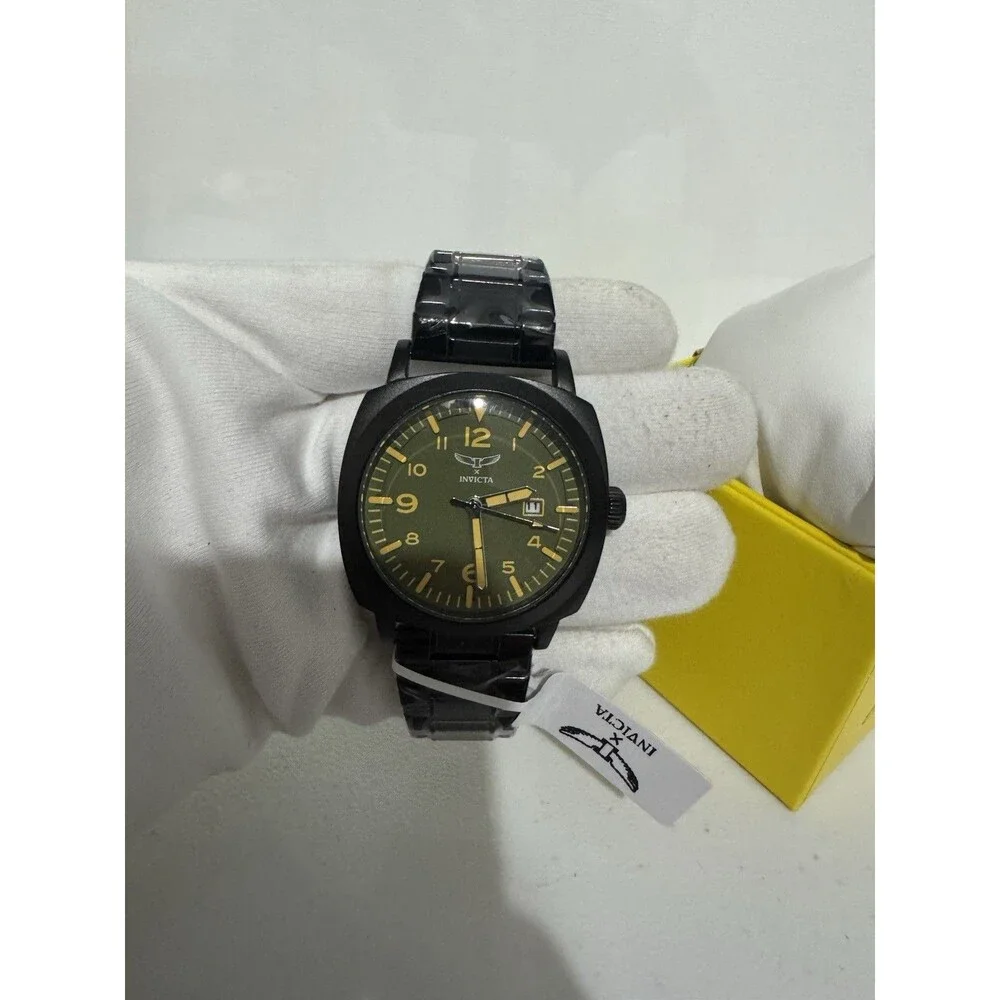 Invicta Specialty men's 44mm black and military green watch